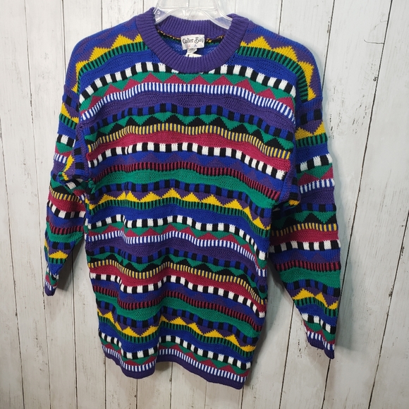 Vintage Deadstock NWT Colter Bay USA Striped Sweater Size Large Condition is New - Picture 2 of 6